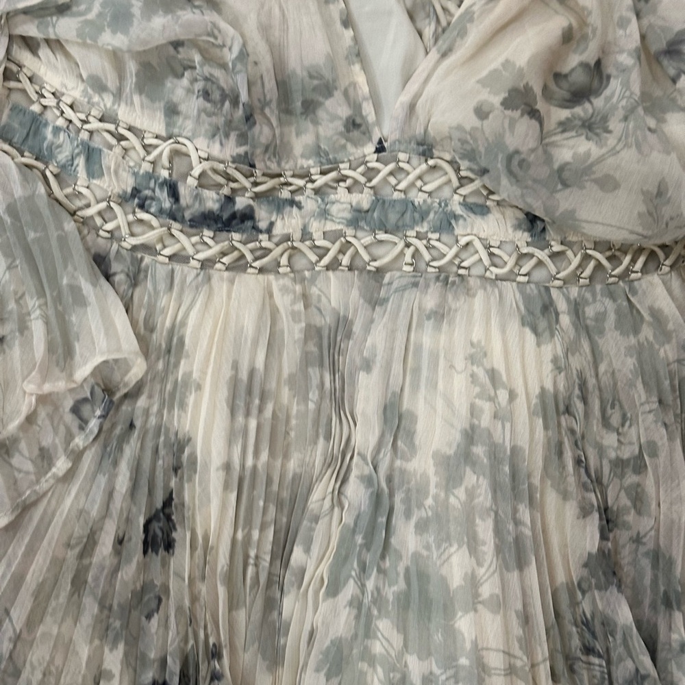 Floral and pleats
